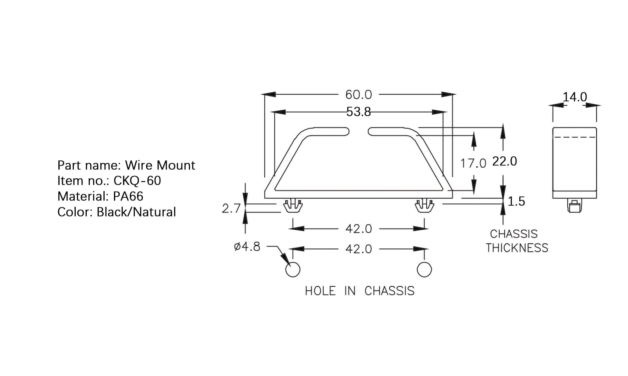 Plastic Wire Mount CKQ-60